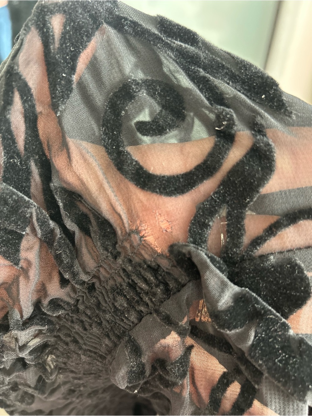 Anna Sui goth runway Floral Velvet Maxi Dress  8 - Picture 8 of 16